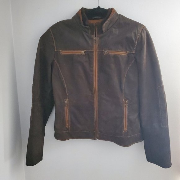 Danier Women's Leather Jacket with Thinsulate Lining, Brown, S - Picture 2 of 13